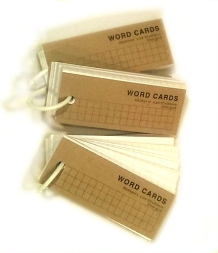 Mini Blank Flash Cards With Binder Ring 1.5 X 3.5 Set Of 3 Decks, 80 Cards Each 240 Cards