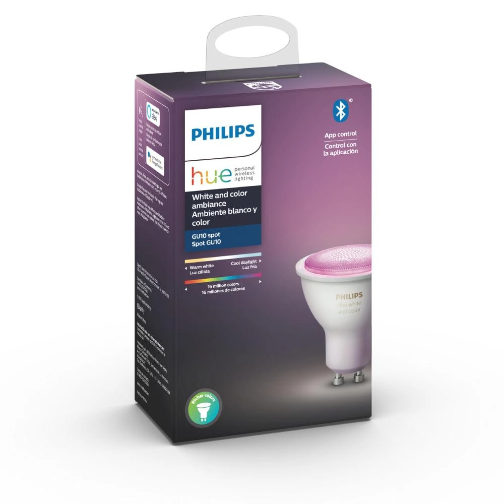 Philips Hue Lâmpada Inteligente 6w 110v Wifi E Bluetooth Base Gu10