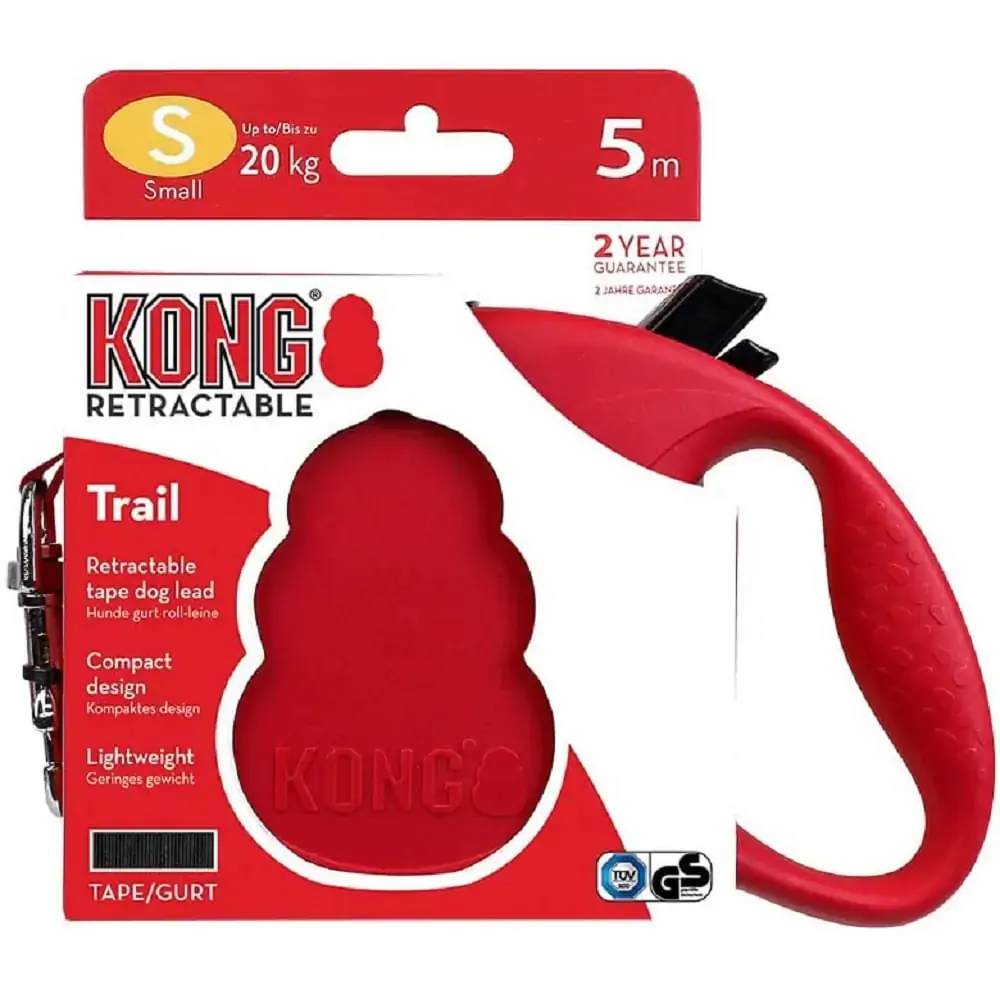 Kong Retractable Leash Trail Vermelha S