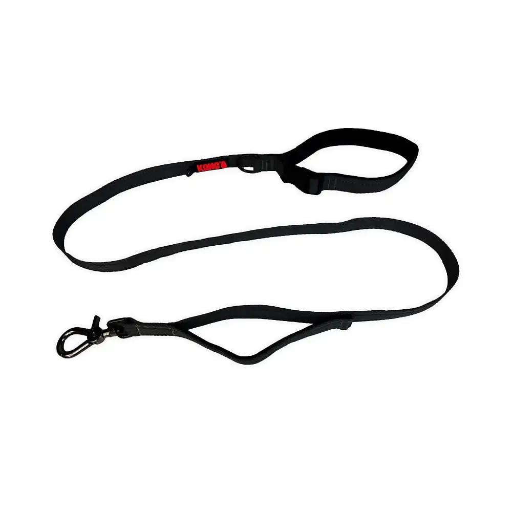 Guia Traffic Leash Preta 1,5m Kong