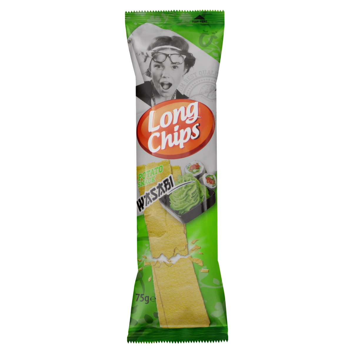 Salgadinho De Batata Wasabi Long Chips Pacote 75g