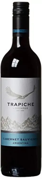 Vinho Argentino Tinto Seco Vineyards Trapiche Cabernet Sauvignon Mendoza Garrafa 750ml