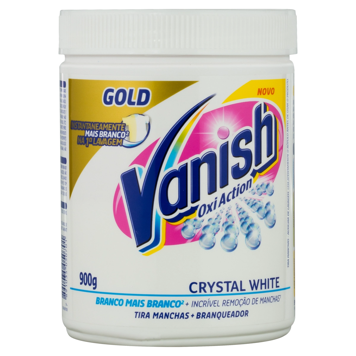Tira Manchas Pó Roupas Brancas Vanish Oxi Action Crystal White Pote 900g