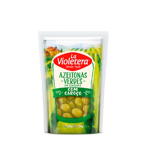 Azeitona La Violetera Verde 150g C/c Doy Pack