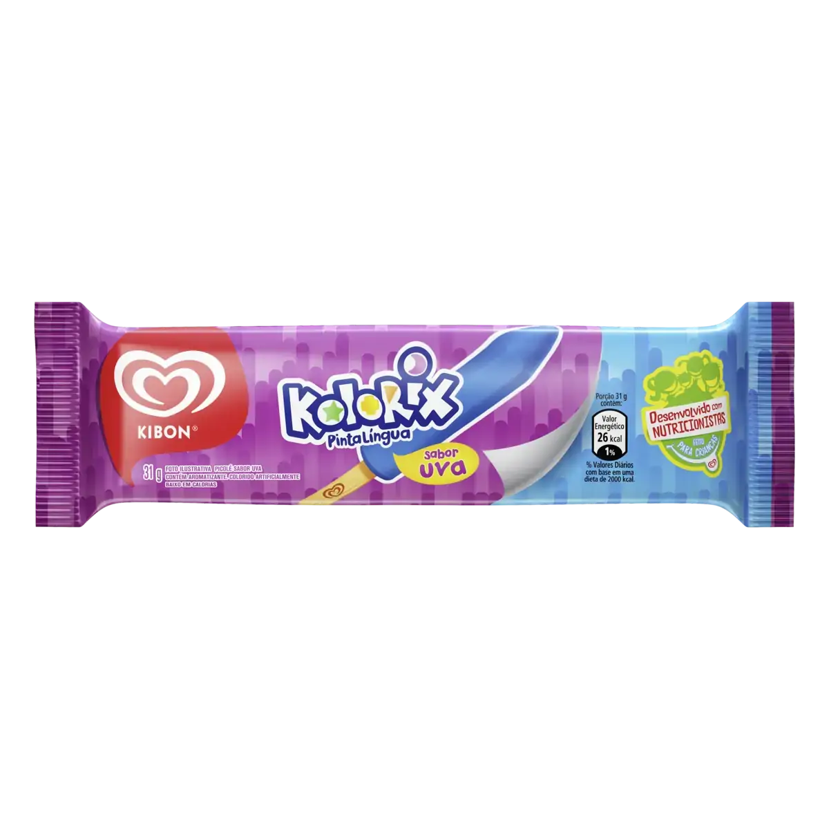 Picolé Uva Kibon Kolorix Pacote 31g