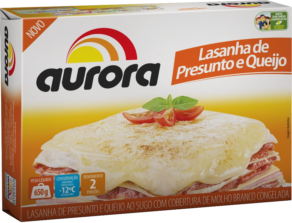 Lasanha Presunto E Queijo Aurora