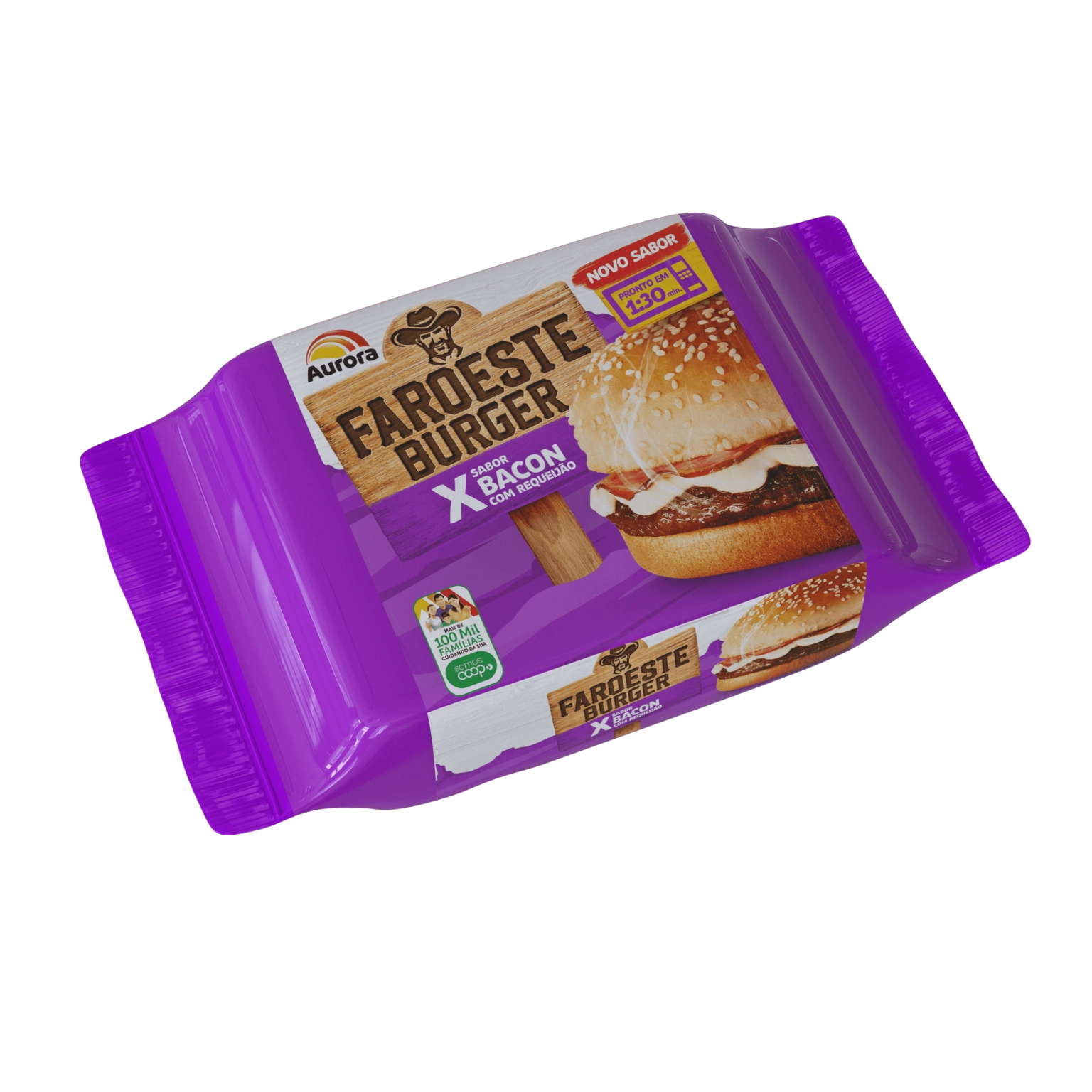 Sanduiche Aurora Faroeste X Bacon C/requeijao 145g
