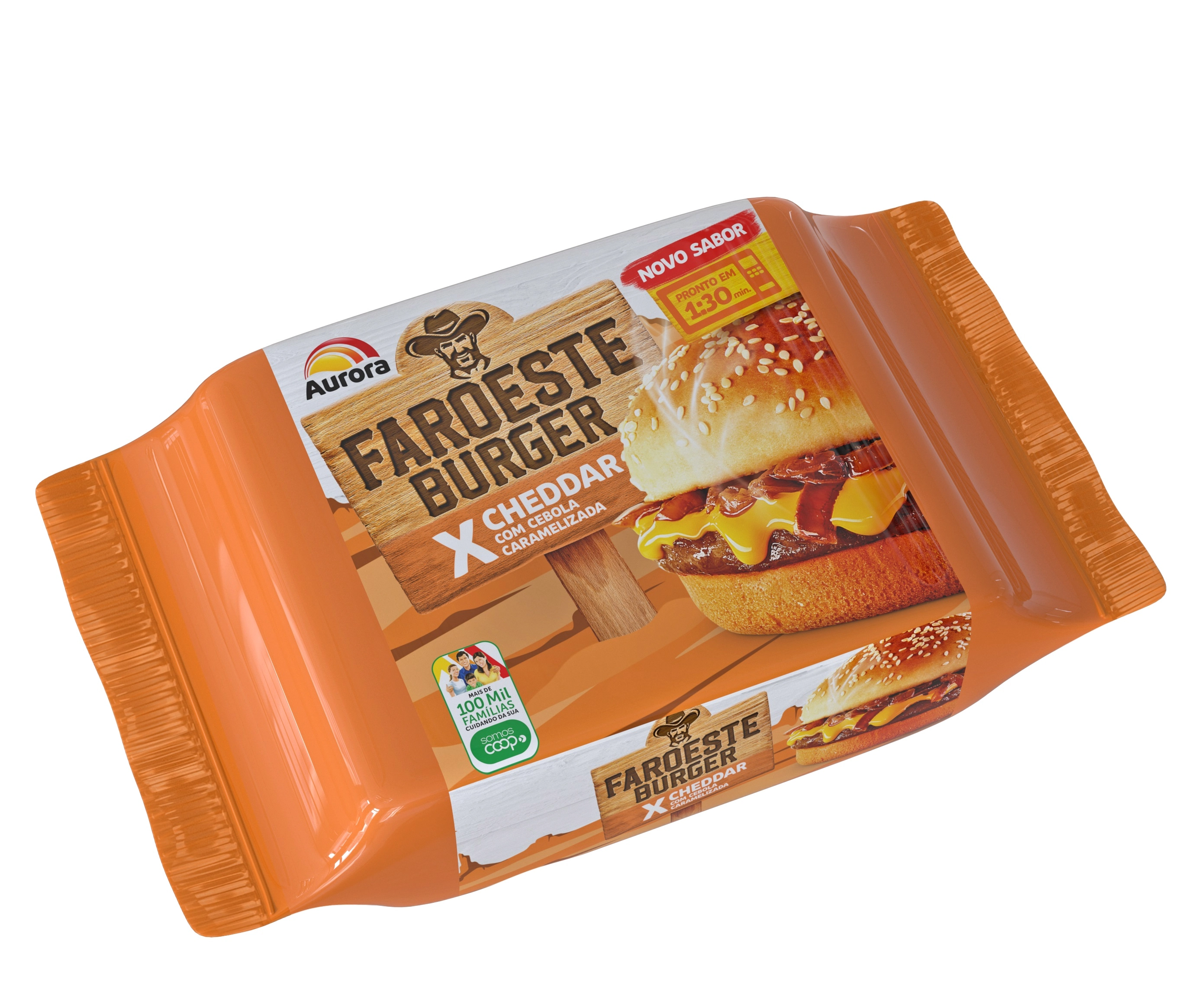 Sanduiche Aurora Faroeste X Cheddar C/cebola Caramelizada 145g