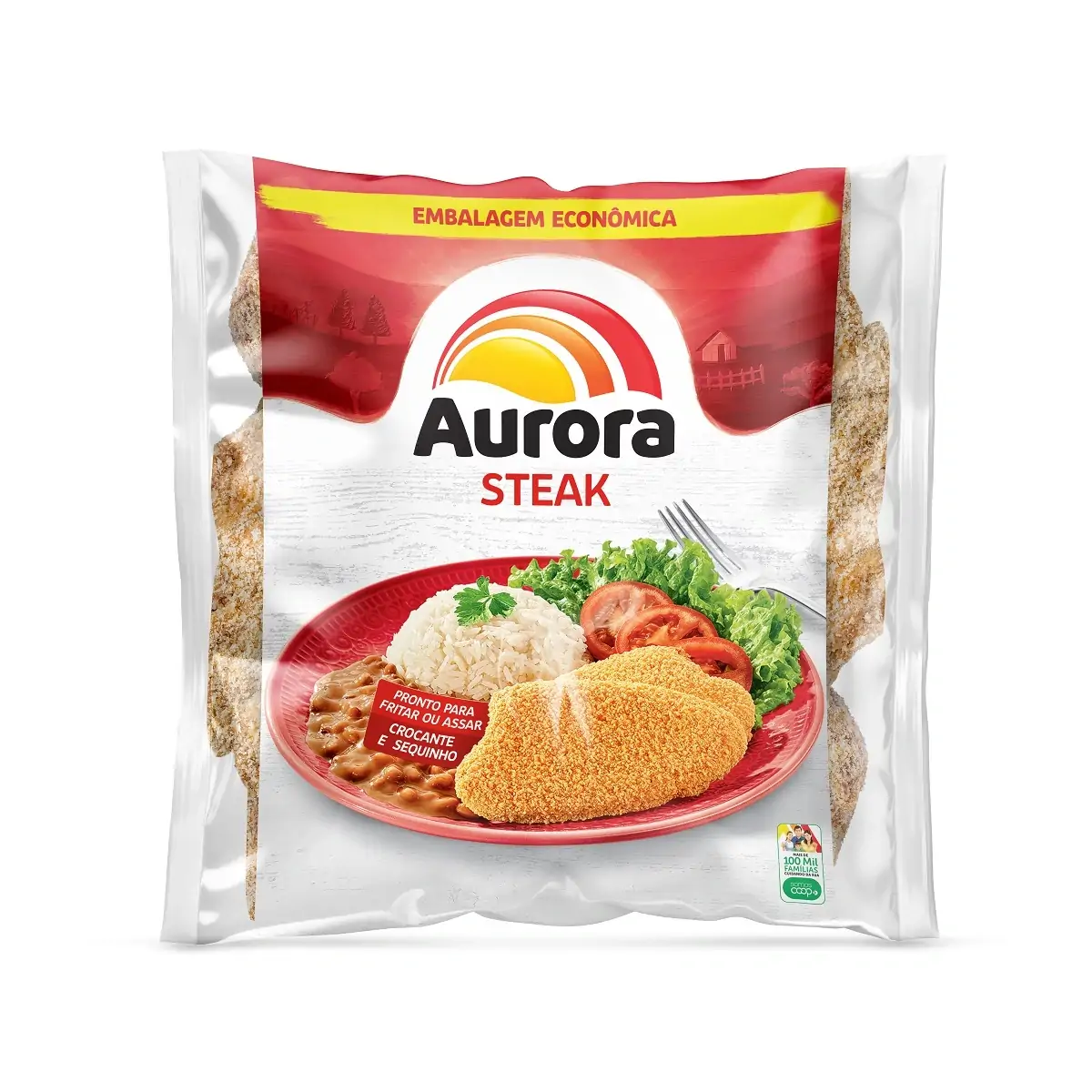 Steak Frango Empanado Aurora 600g