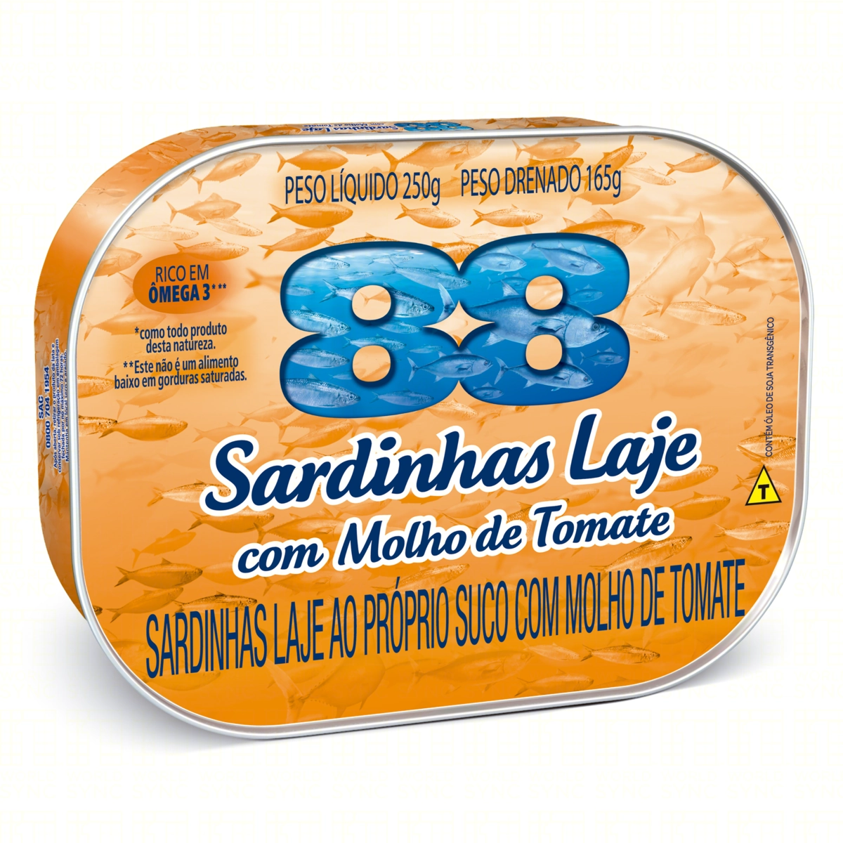 Sardinha Laje Com Molho De Tomate 88 Lata 165g
