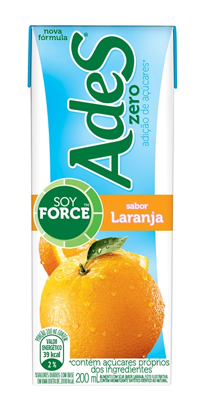 Bebida De Soja Ades Zero Laranja 200ml
