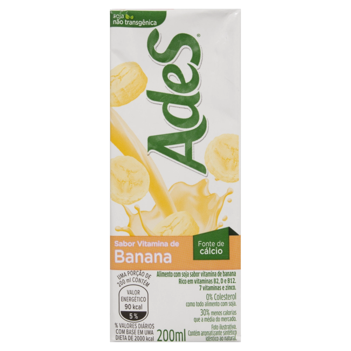 Bebida à Base De Soja Vitamina De Banana Ades Caixa 200ml