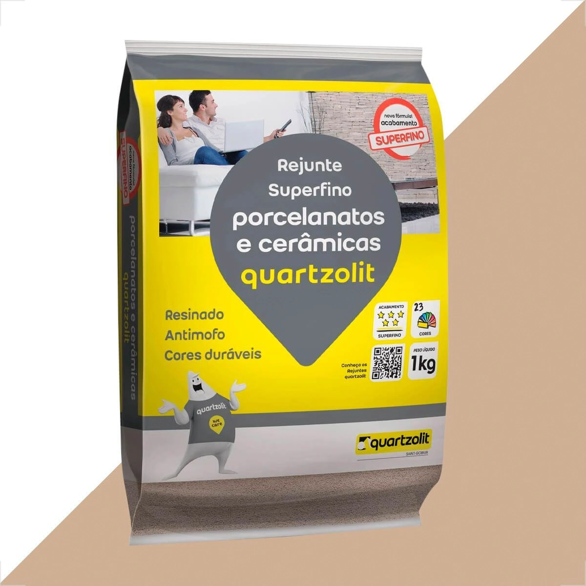 Rejunte Quartzolit 1kg Porcelanato Cortiça