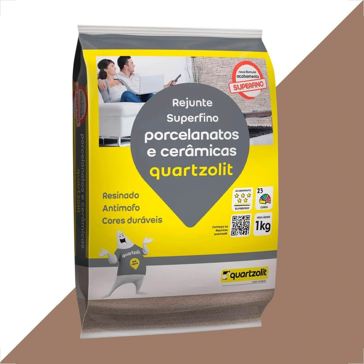 Rejunte Quartzolit 1kg Porcelanato Argila
