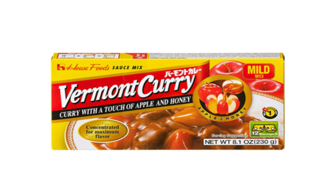Condimento Suave Vermont Curry House Foods Caixa 230g
