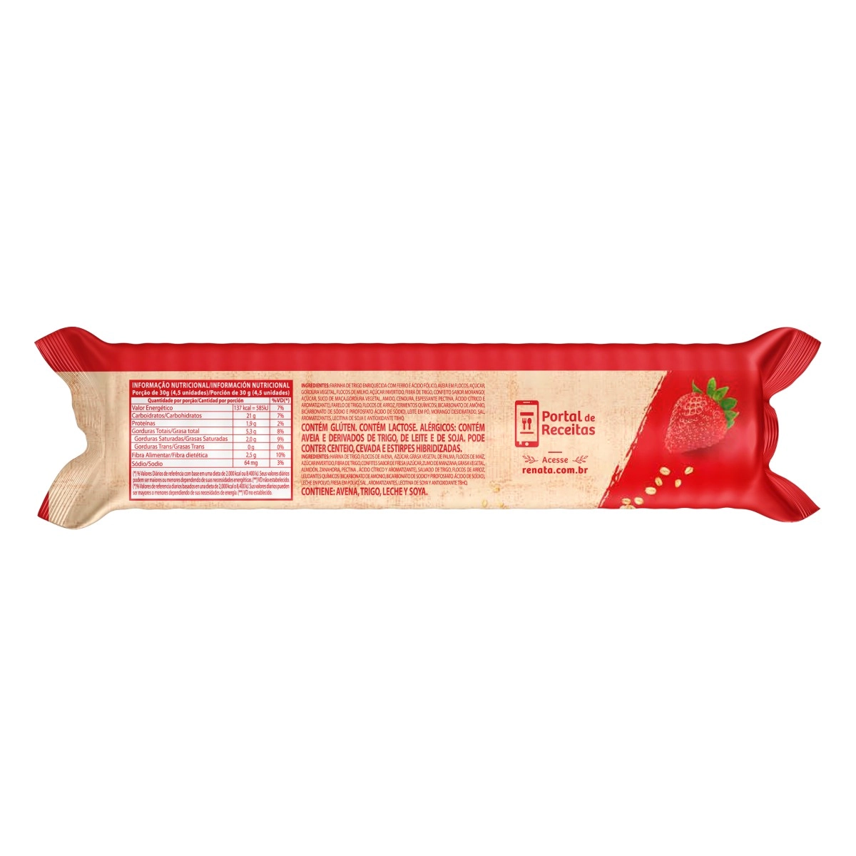 Biscoito Integral Morango Renata Pacote 150g