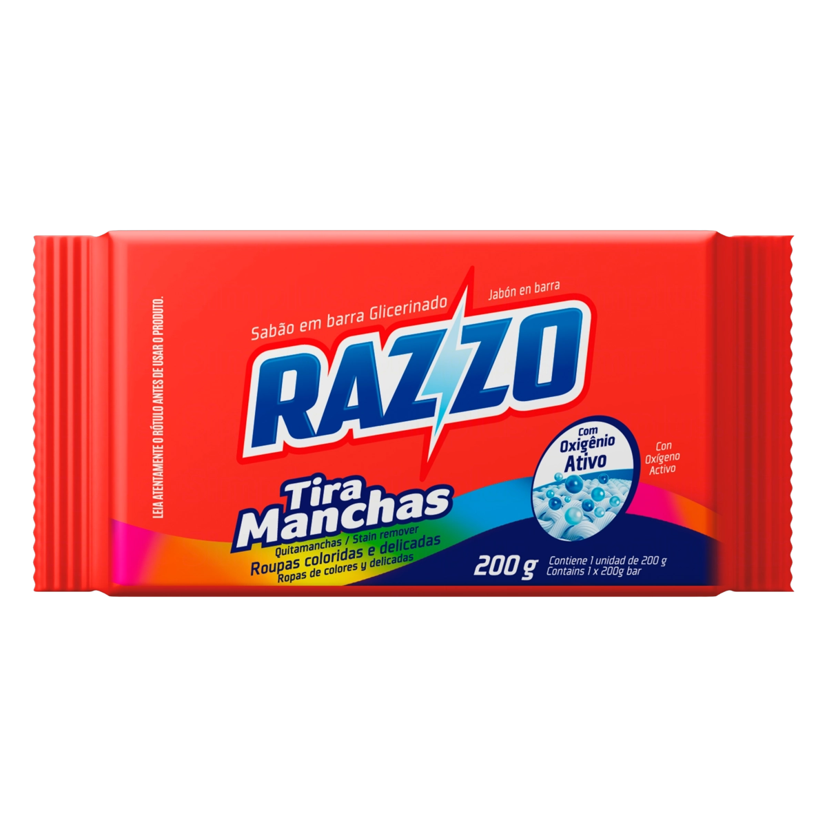 Sabão Barra Glicerinado Tira Manchas Razzo Flow Pack 200g