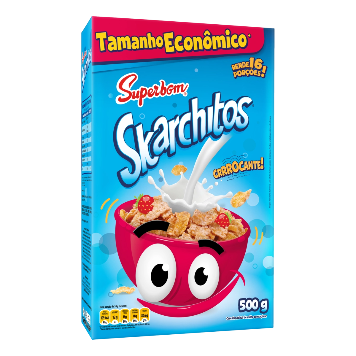 Cereal Matinal Superbom Skarchitos Caixa 500g Tamanho Econômico