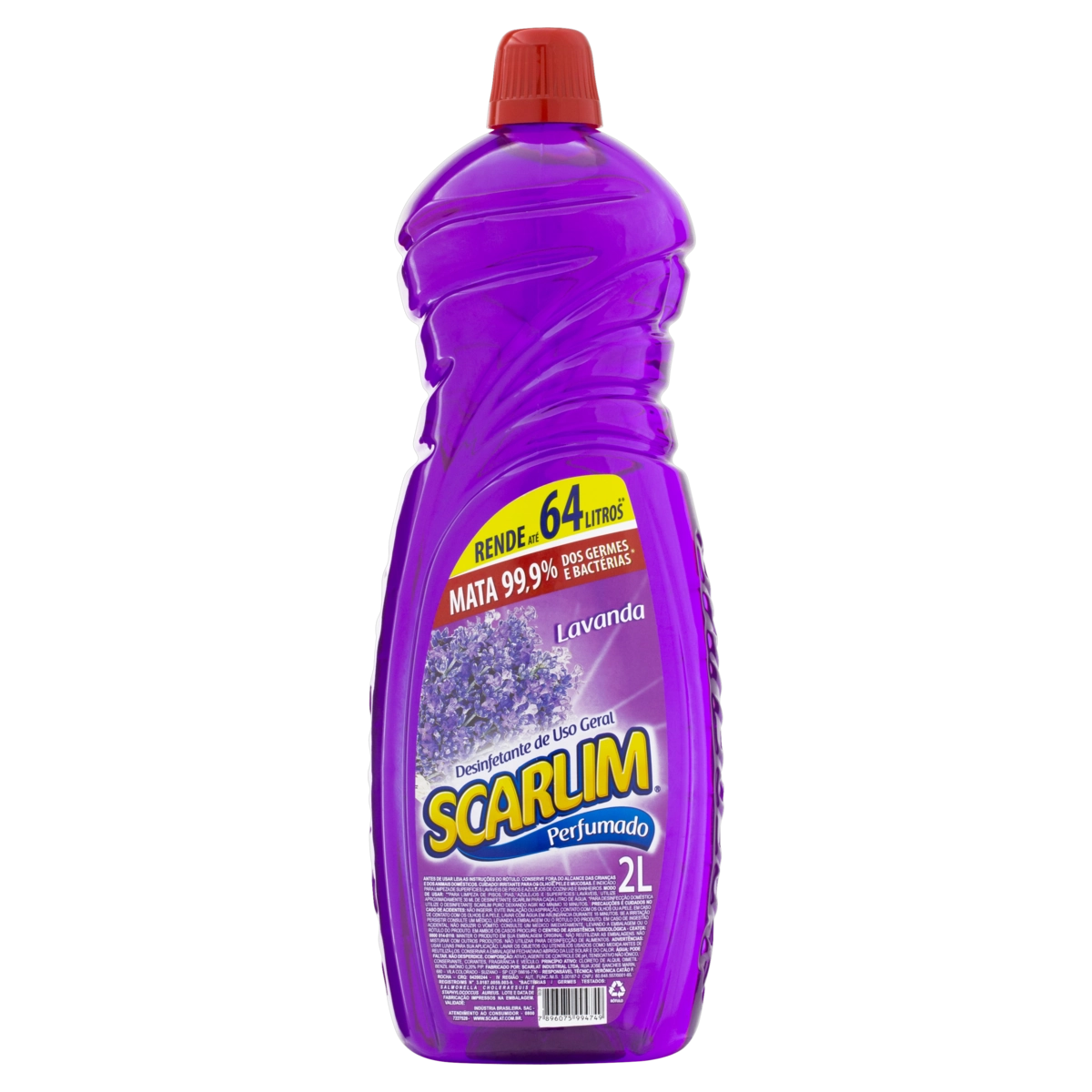 Desinfetante Uso Geral Lavanda Scarlim Frasco 2l