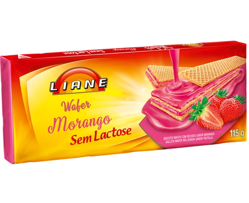 Biscoito Waffer Liane Morango