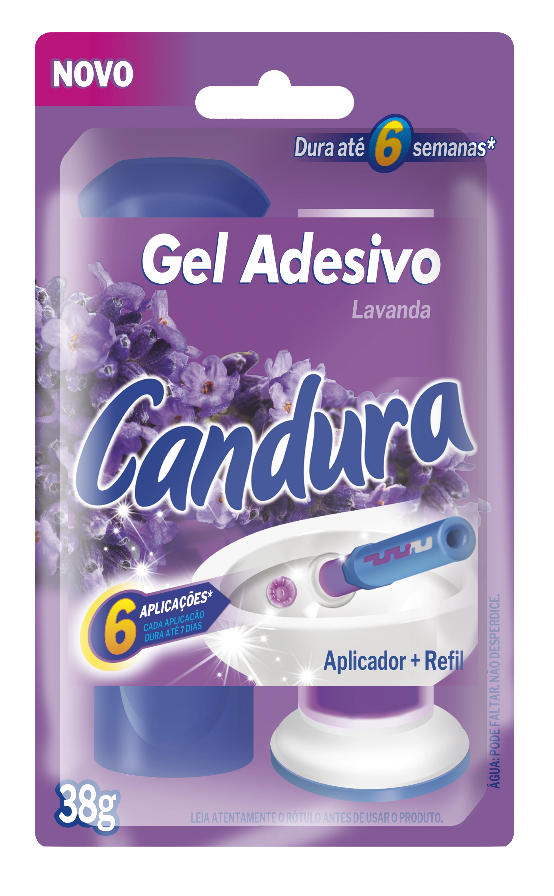 Gel Adesivo Com Aplicador Lavanda Candura 38g Refil