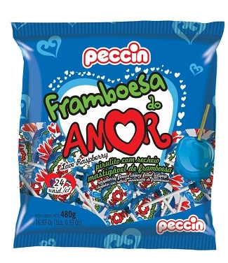 Pirulito Framboesa Do Amor Peccin