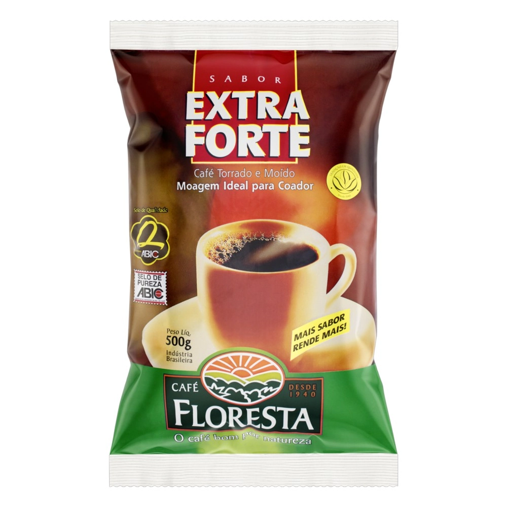 Café Torrado E Moído Extraforte Floresta Pacote 500g