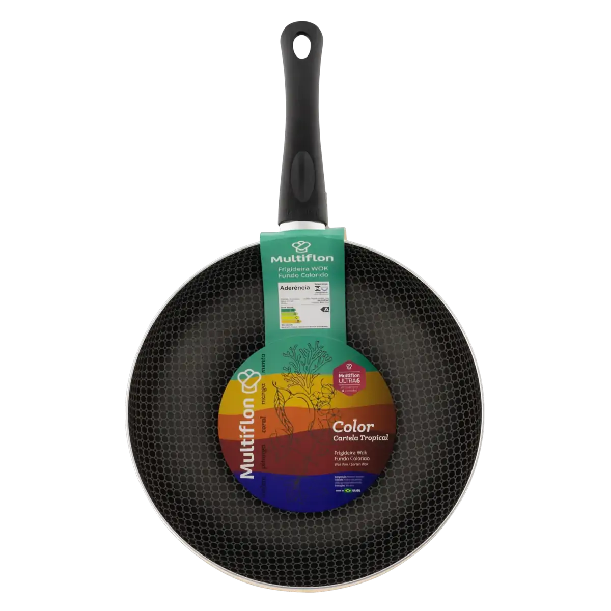 Frigideira Antiaderente Violeta Wok 4,3l Multiflon Color