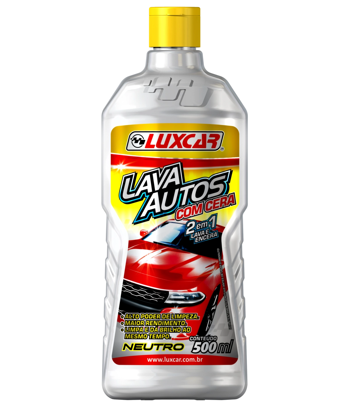 Lava Autos Com Cera Neutro Luxcar Frasco 500ml Grátis Esponja