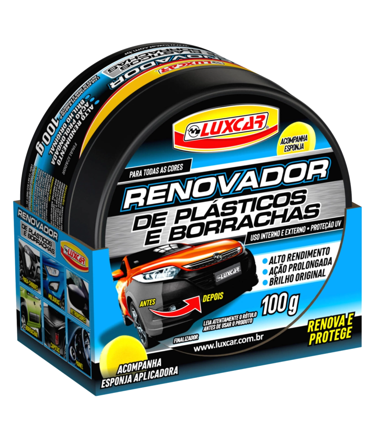 Renovador Plastico Luxcar 100g