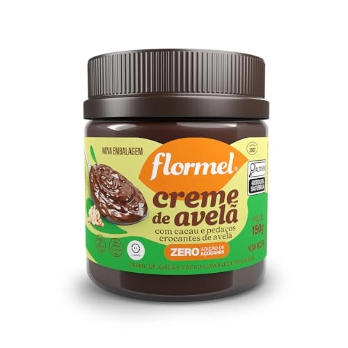 Creme De Avelã Com Cacau E Avelã Crocante Flormel Pote 150g