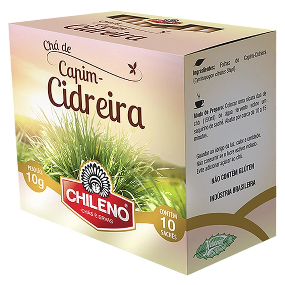 Chá De Capim Cidreira Chileno Caixa 10g 10 Unidades