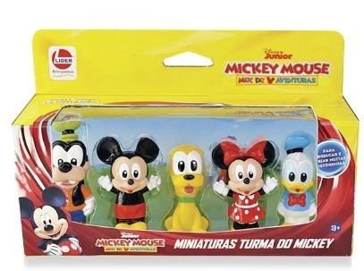 Miniatura Mickey And Friends Lã­der Com 5 Dedoches Dos Personagens