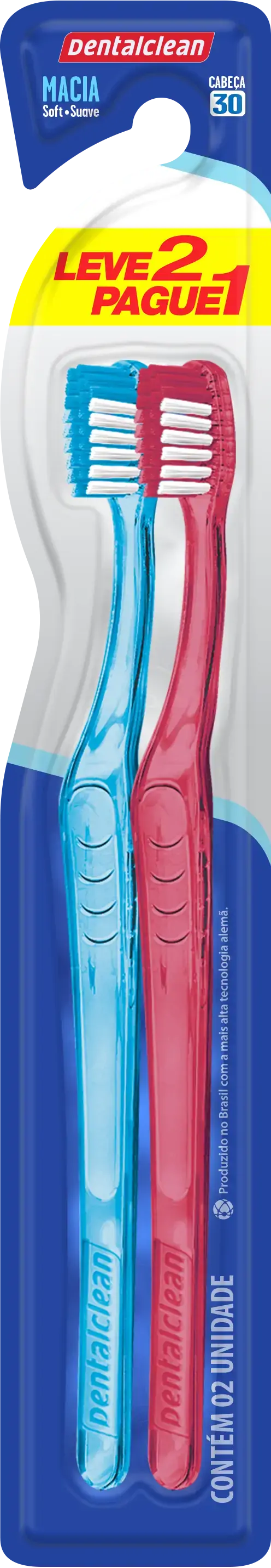 Escova Dental Macia Dentalclean Ideal Pro Cabeça 30 Leve 2 Pague 1 Unidade