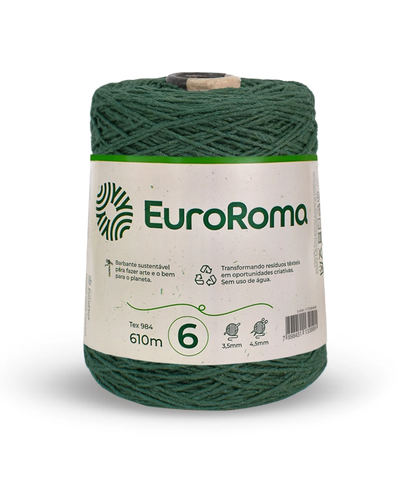 Barbante Euroroma Cor 600g Vd Musgo 4/6