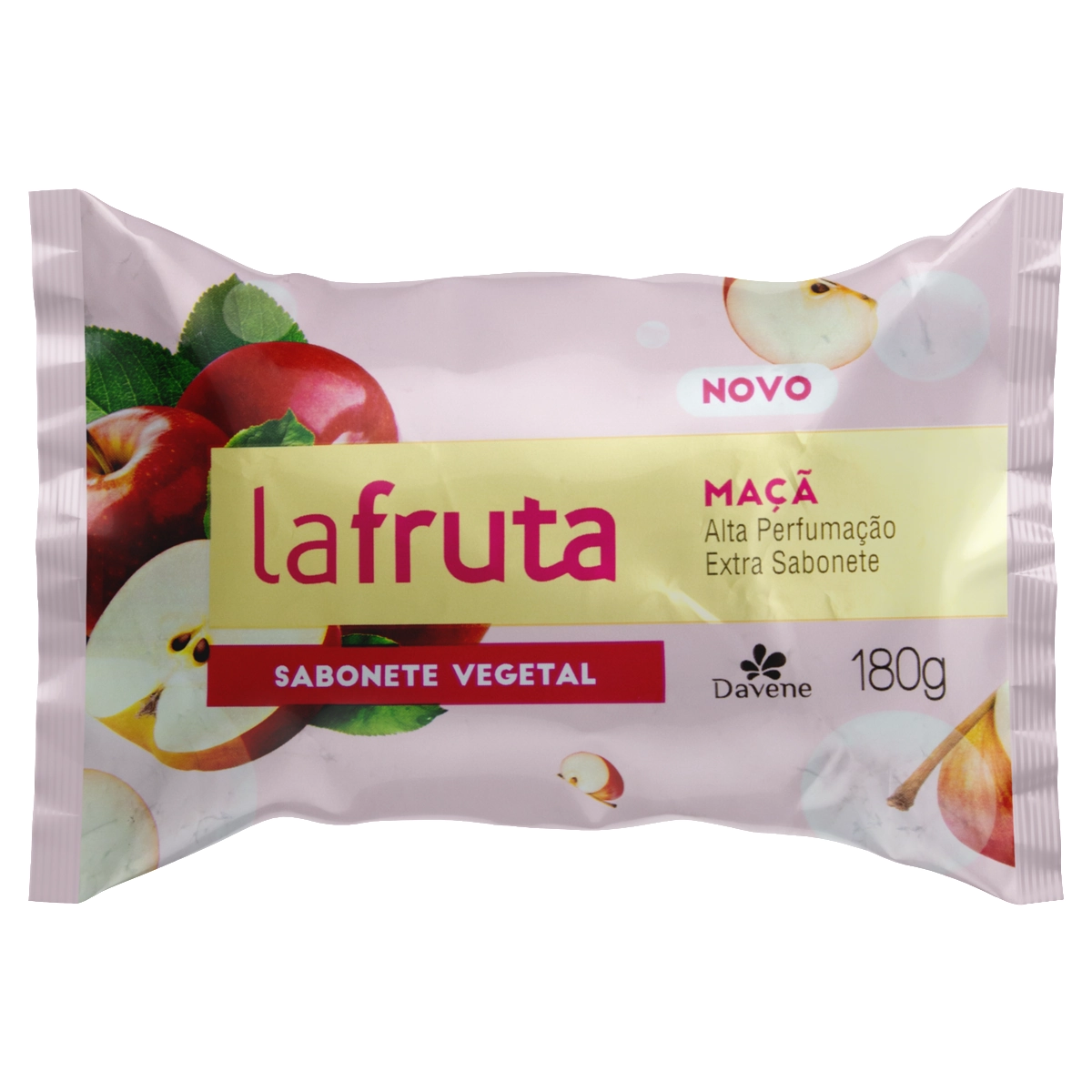 Sabonete Barra Vegetal Maçã Davene La Fruta Flow Pack 180g