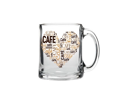 Caneca De Vidro Casa Ambiente Cafe Cafe 340ml