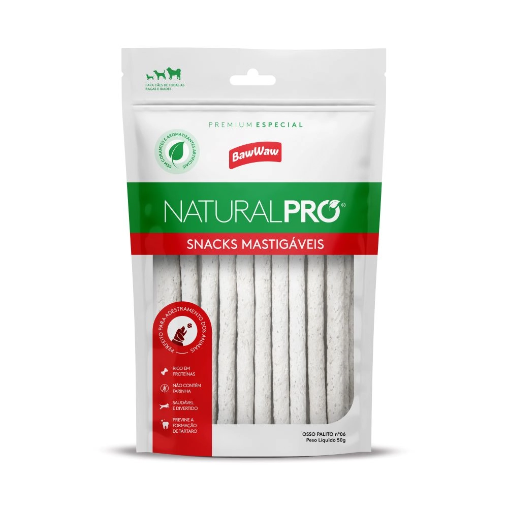 Osso Para Cães Palito Natural N6 Baw Waw