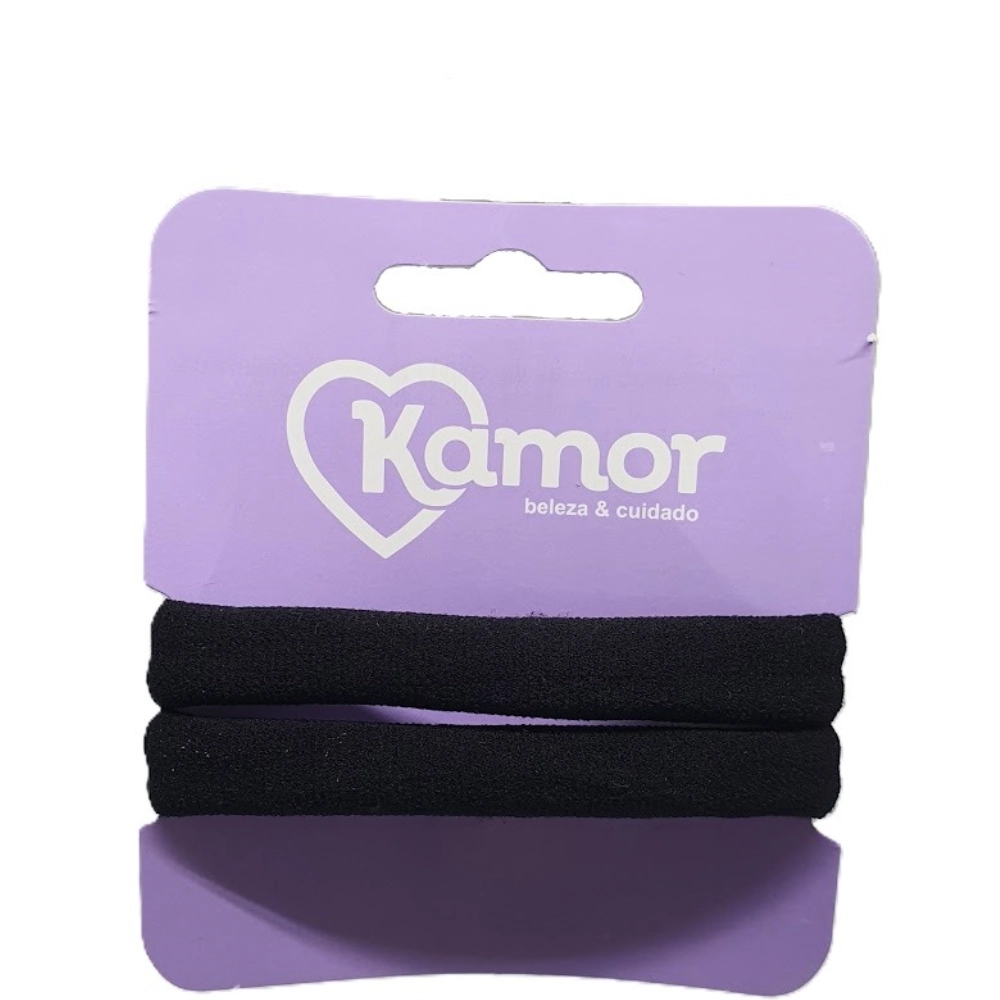 Elastico P/cabelo Kamor S/emenda Preto Grande 1un