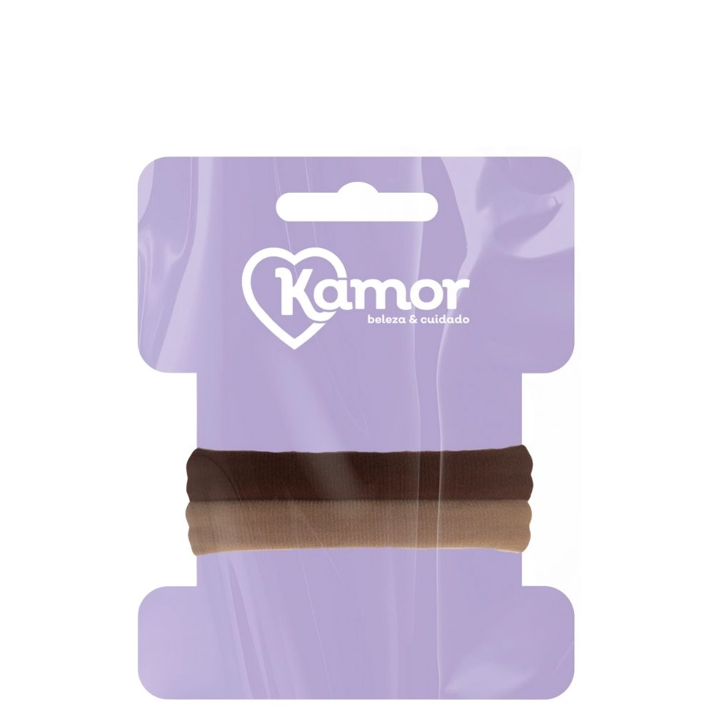 Elastico P/cabelo Kamor S/emenda Cores Basicas C/2un
