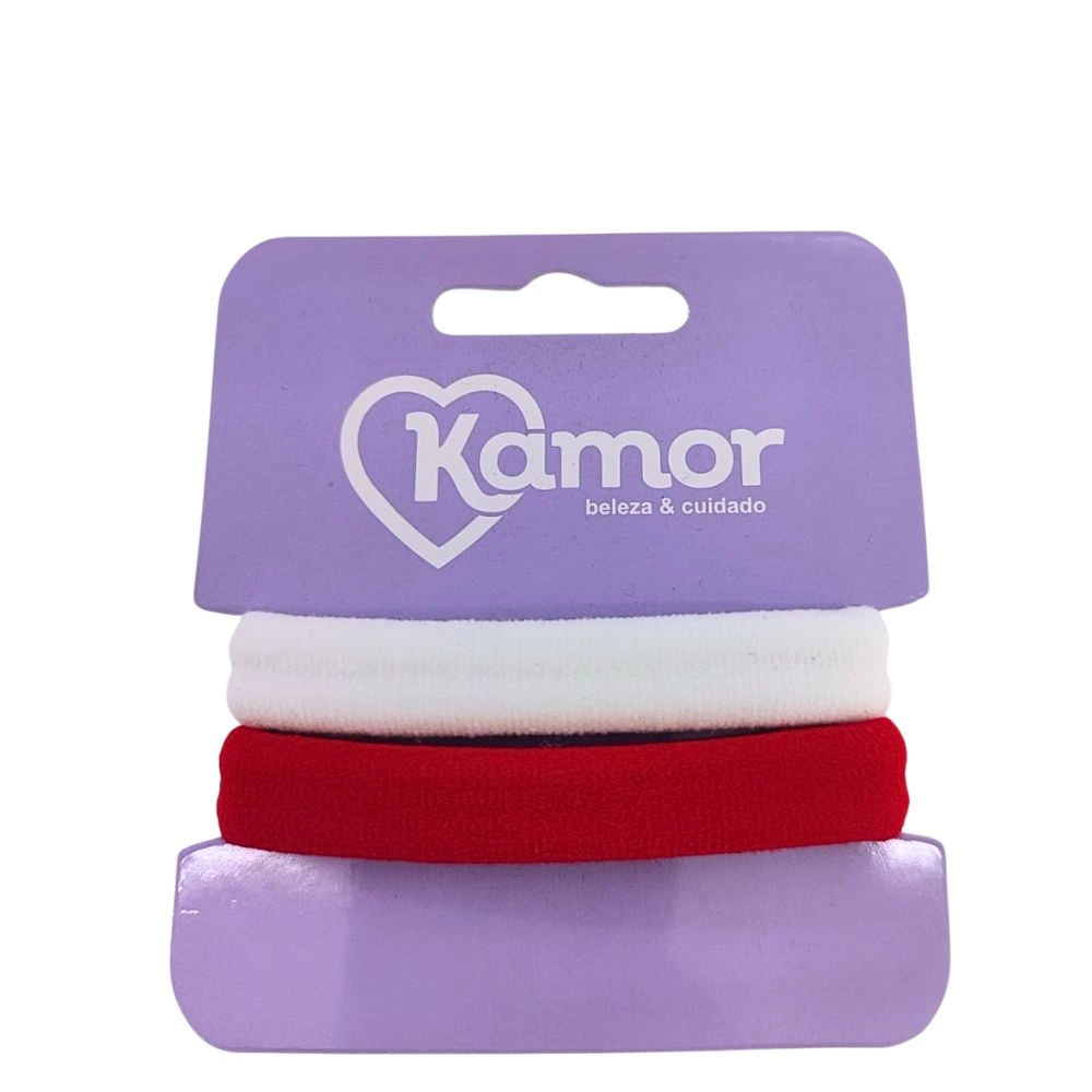 Elastico P/cabelo Kamor S/emenda Colorido C/2un