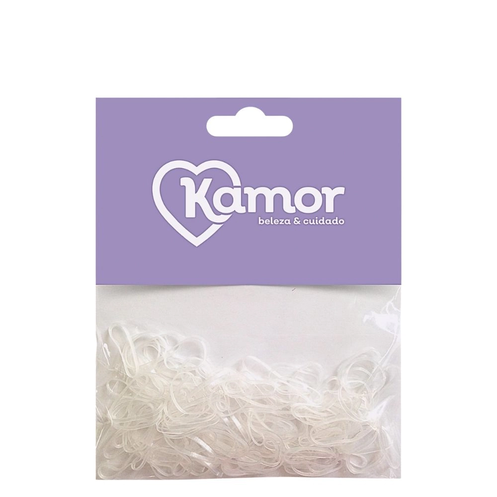 Elastico P/cabelo Kamor Silicone Transparente P C/100un