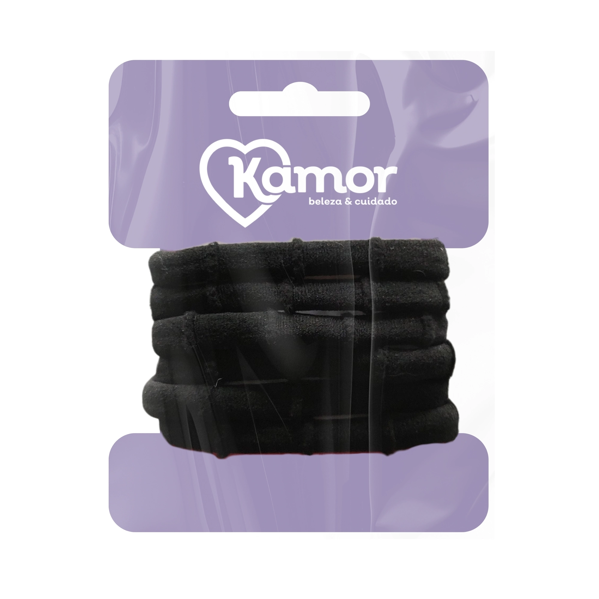 Elastico P/cabelo Kamor Preto C/6un