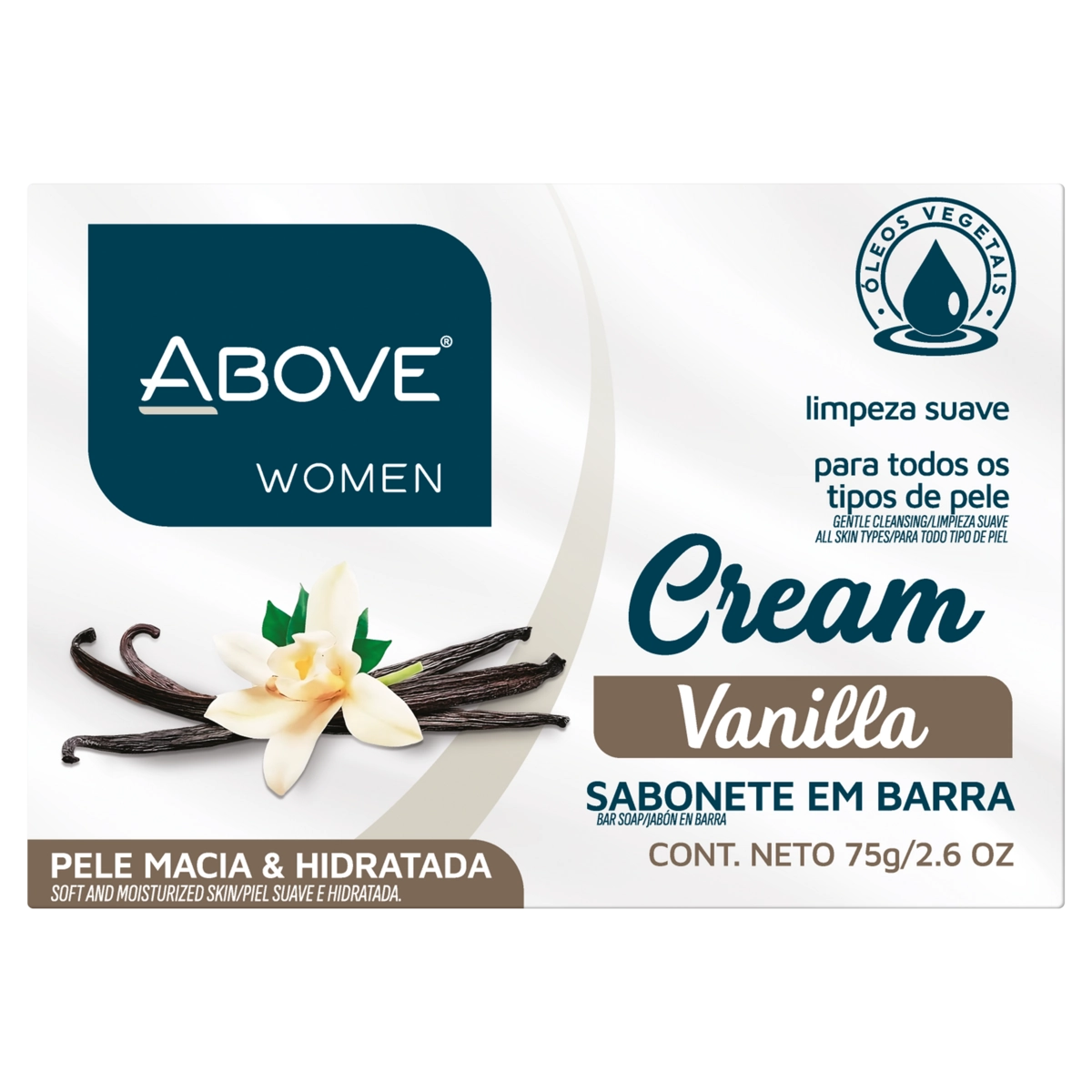 Sabonete Barra Vanilla Above Women Cream Caixa 75g