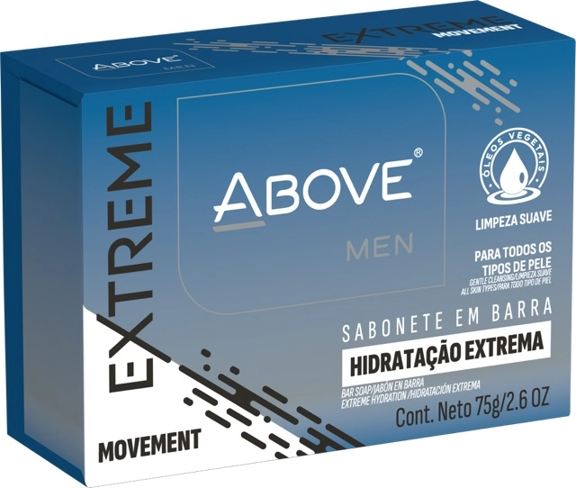 Sabonete Barra Hidratação Extrema Movement Above Men Extreme Cartucho 75g