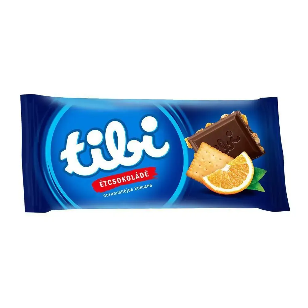 Choc Meio Amargo C/raspas Laranja Tibi 90g