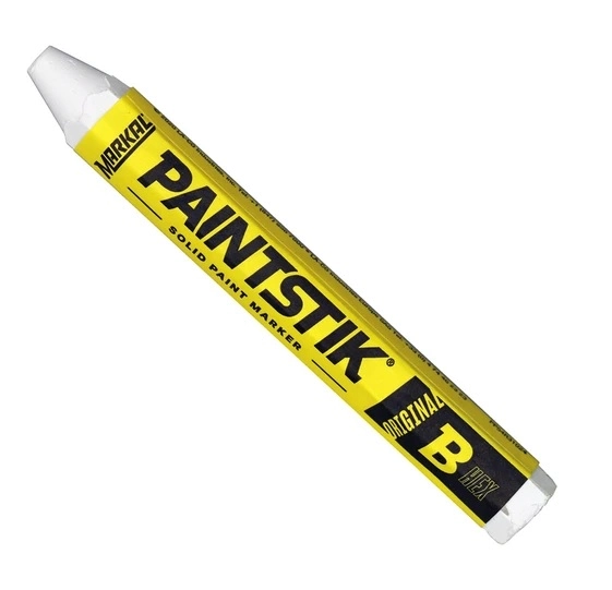 Giz Industrial De Tinta Solida Markal B Paintstik Hexa - Branco