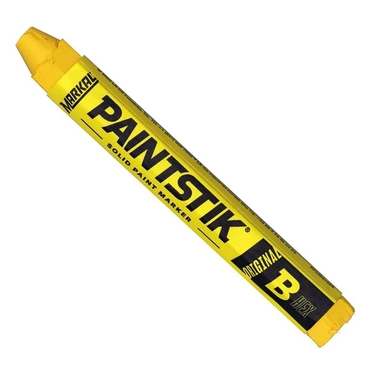 Giz Industrial De Tinta Solida Markal B Paintstik Hexa - Amarelo
