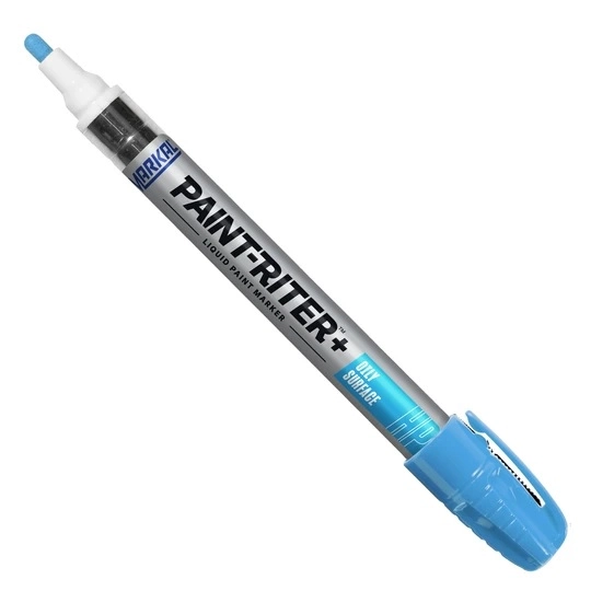 Marcador Industrial Markal Paint Riter Oily Surface - Azul Claro