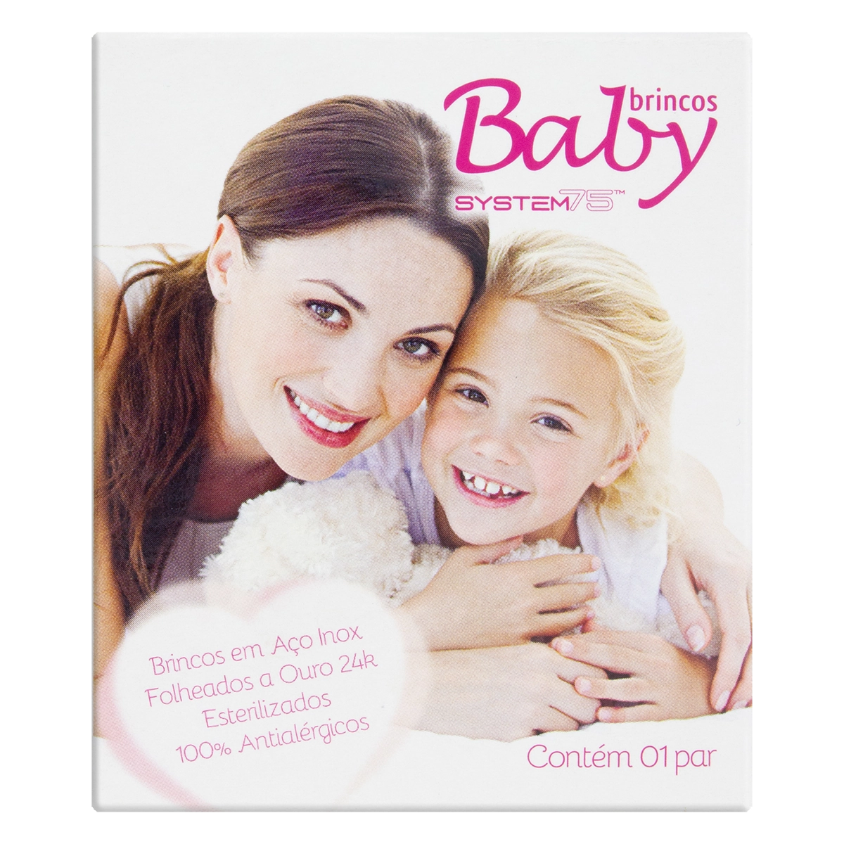 Brinco Antialérgico Daisy Cristal Studex Baby System 75